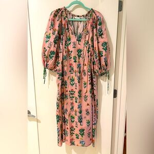 EUC RHODE James Lounge Dress | Garden Pink - XS/S